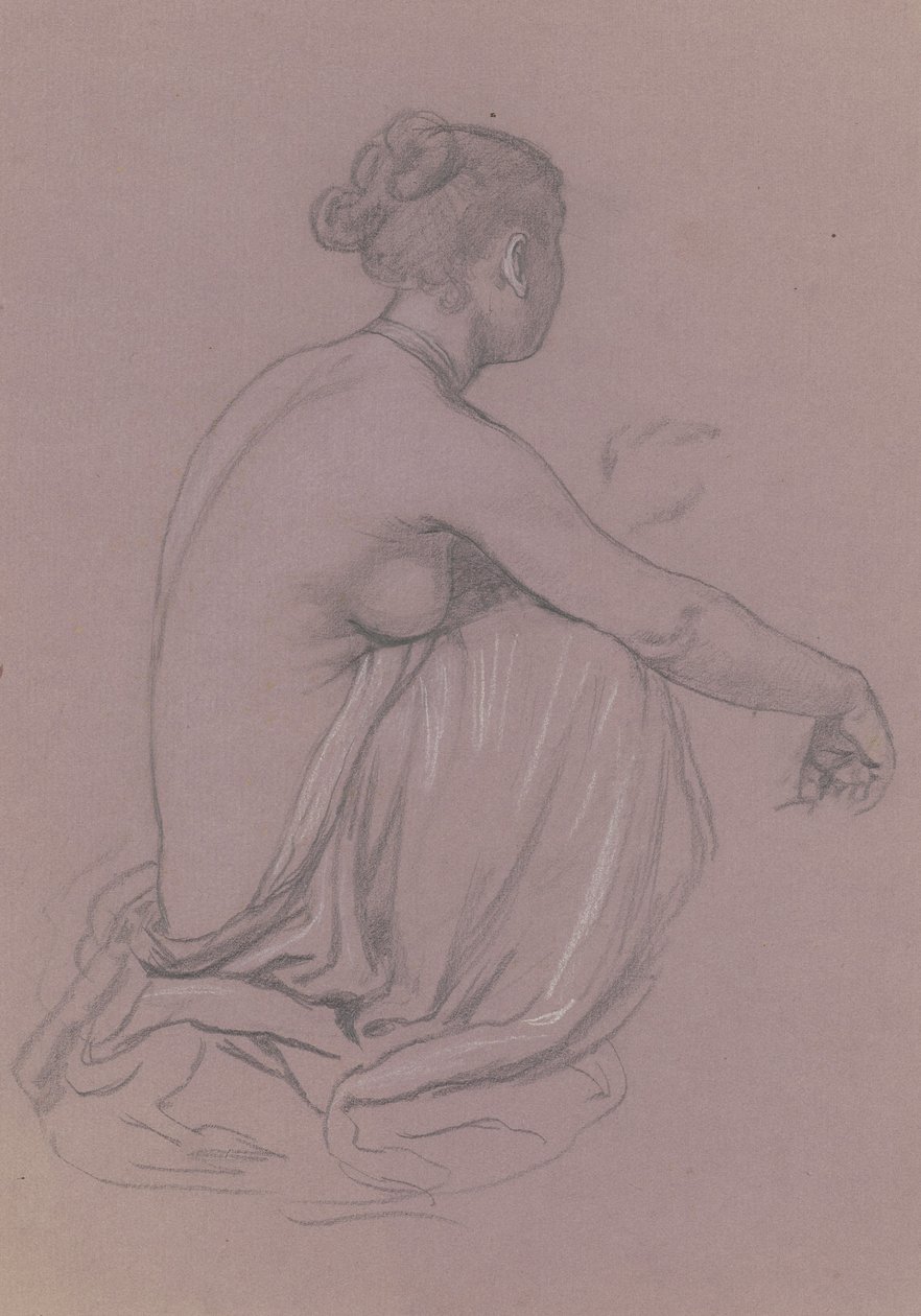 Studie voor Griekse Meisjes die Baden, c. 1872 door Elihu Vedder