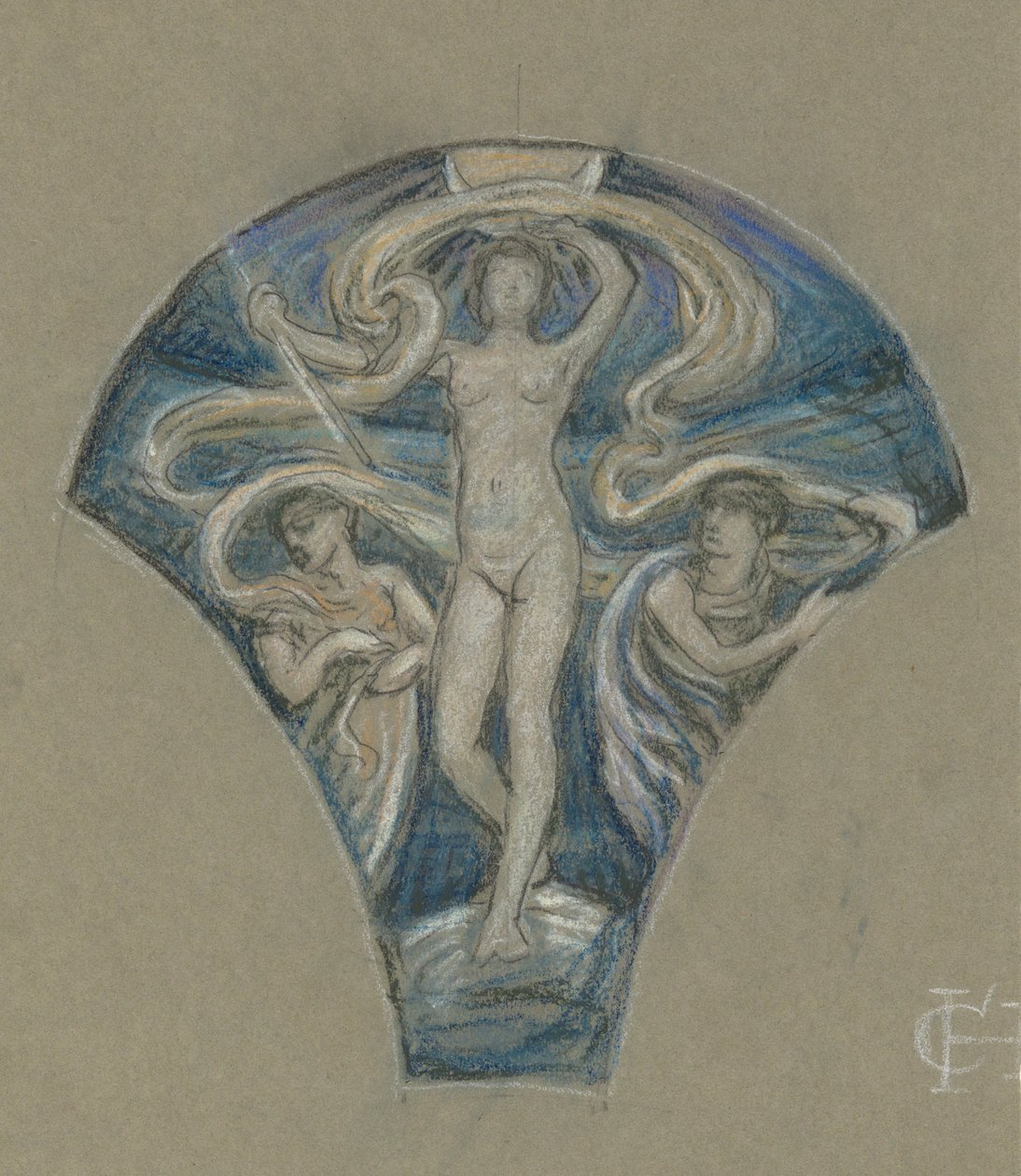 Studie voor Luna door Elihu Vedder