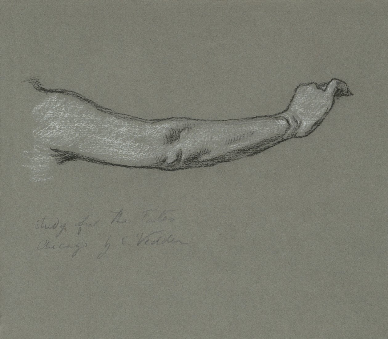 Studie voor De Schikgodinnen die de sterren verzamelen, 1884-1887 door Elihu Vedder