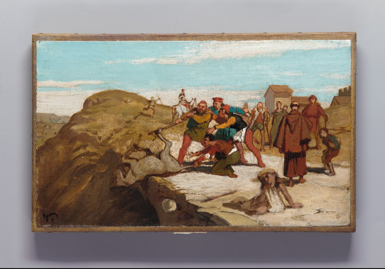 Die Fabel vom Müller, seinem Sohn und dem Esel Nr. 7 door Elihu Vedder