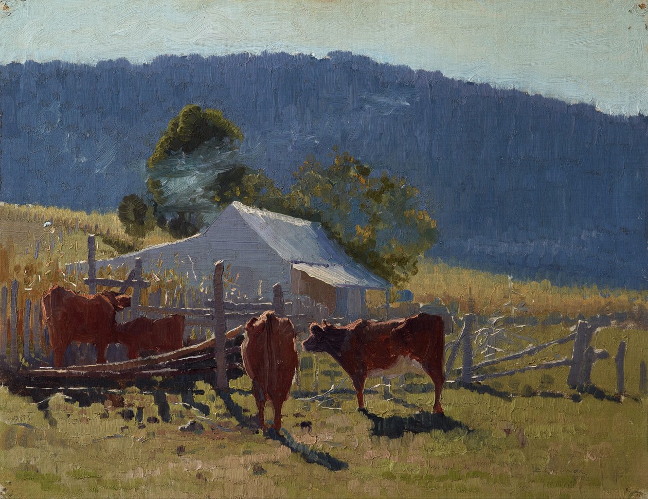Melktijd (Araluen Valley) door Elioth Gruner
