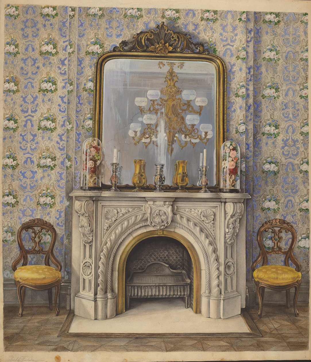 Deel van een salon, ca. 1938 door Elisabeth Fulda