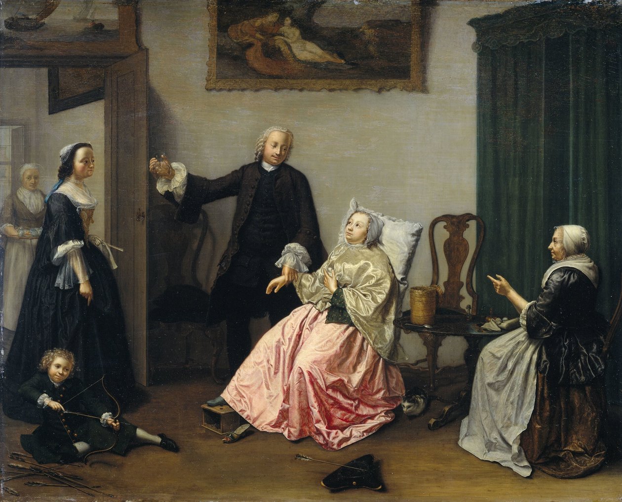 Doktersbezoek door Elisabeth Geertruida Wassenbergh
