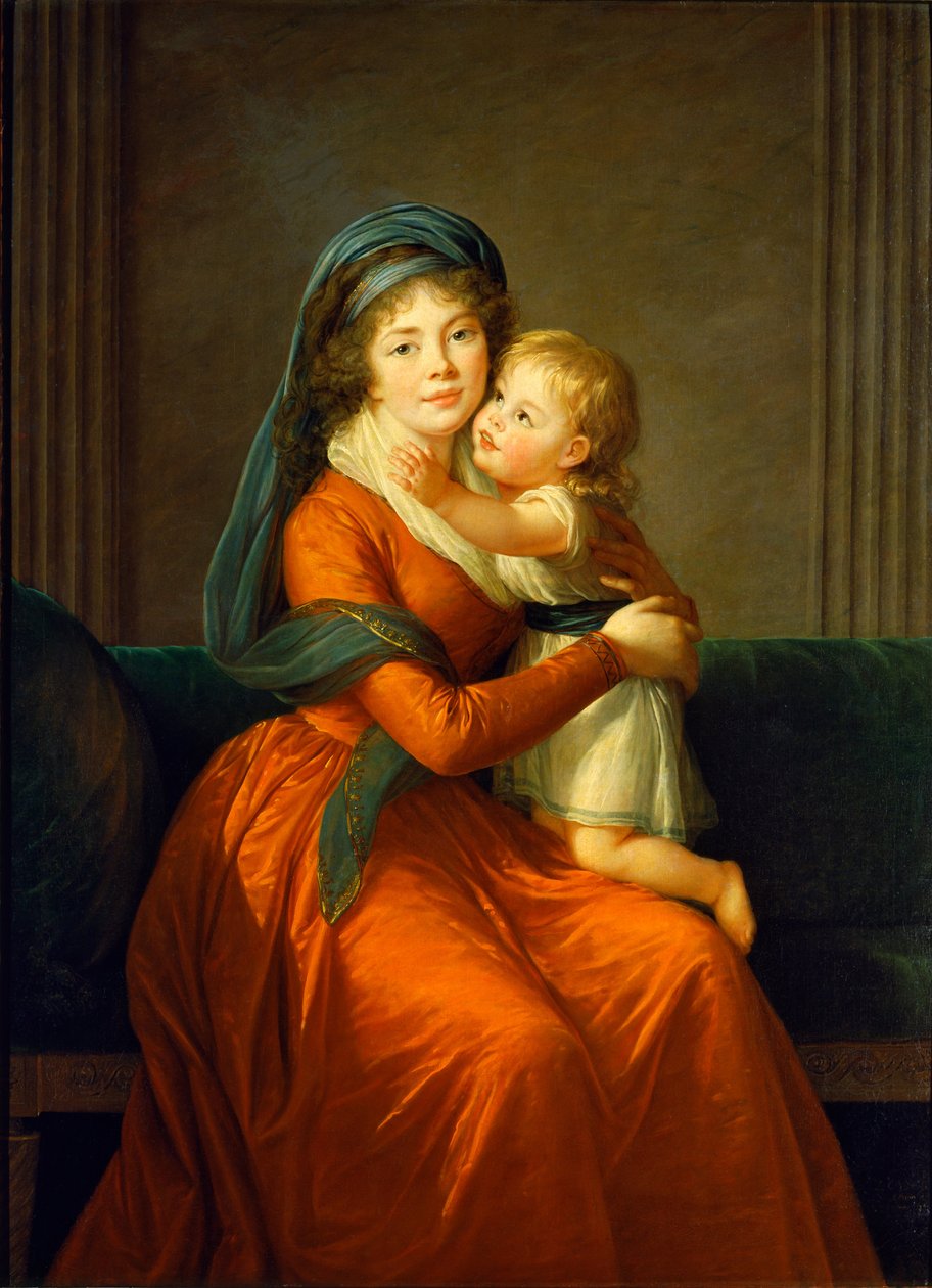 Portret van prinses Alexandra Golitsyna en haar zoon Piotr door Élisabeth Louise Vigée Le Brun