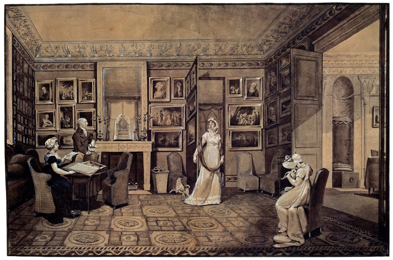 Salon in het Baryatinsky Huis in Altona, 1807 door Elisabeth Louise Vigee Lebrun