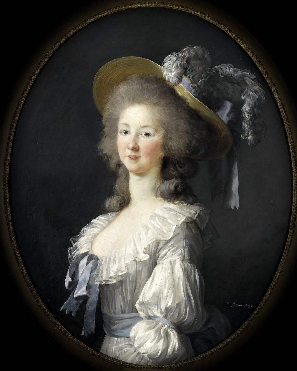 Portret van Marie Louise van Savoye 1749-1792, Prinses van Lamballe door Elisabeth Louise Vigee Lebrun
