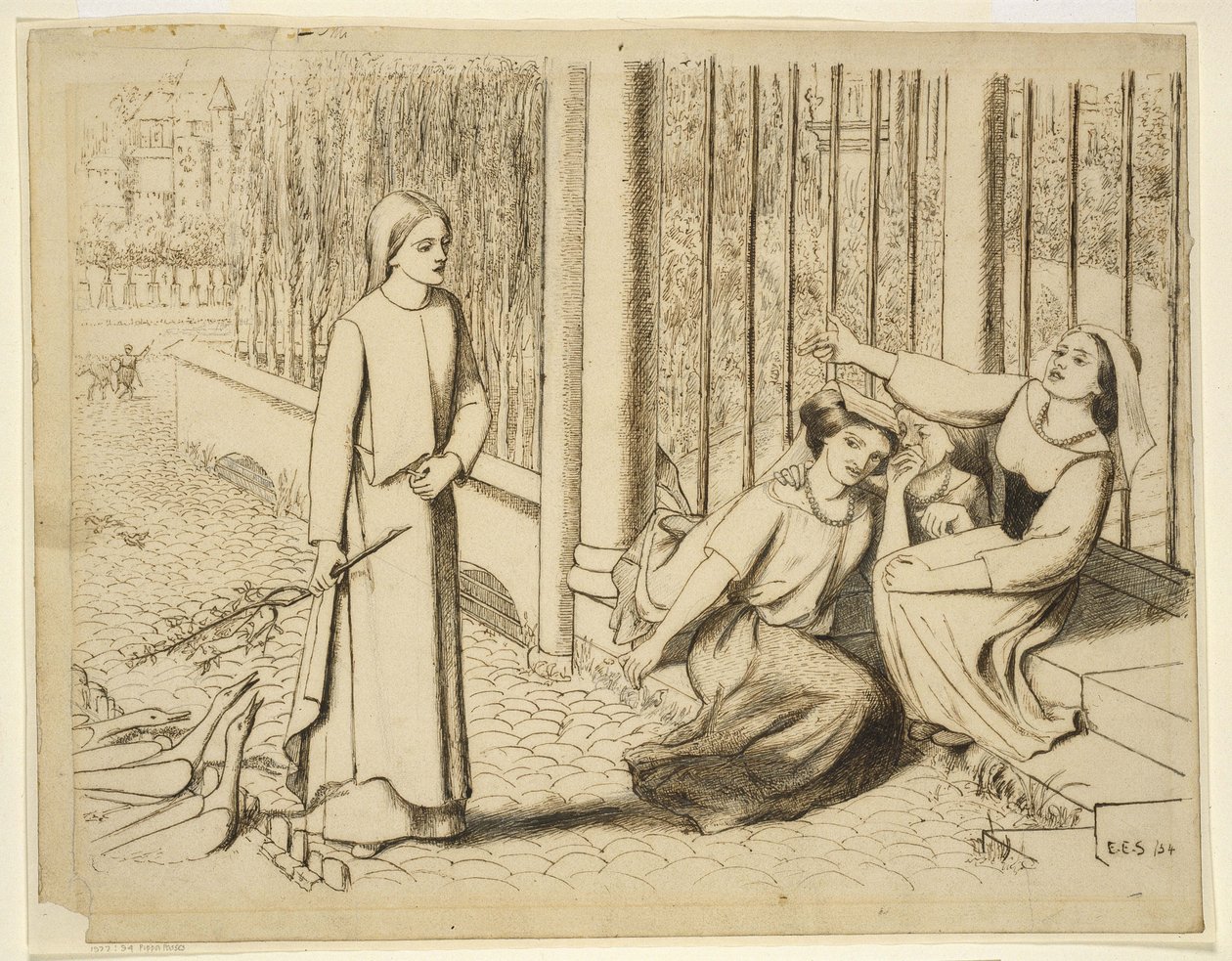 Pippa Passes, 1854 door Elizabeth Eleanor Siddal