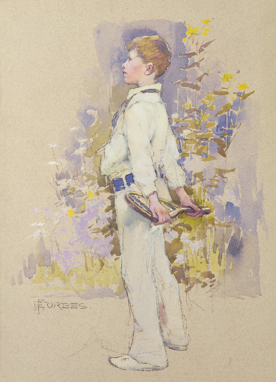 Alec in Witte Kleding door Elizabeth Adela Stanhope Forbes