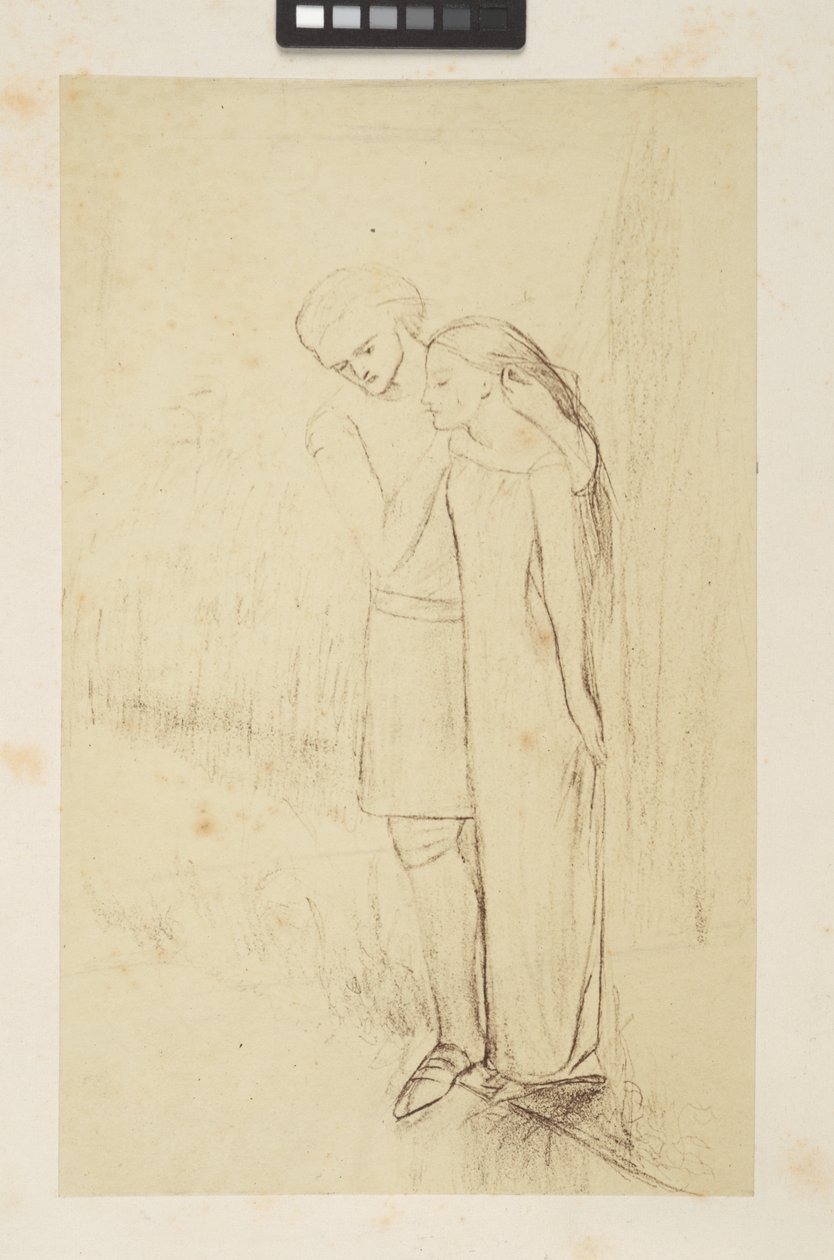Ontwerpen en schetsen door Elizabeth Eleanor (1834-62) Siddal