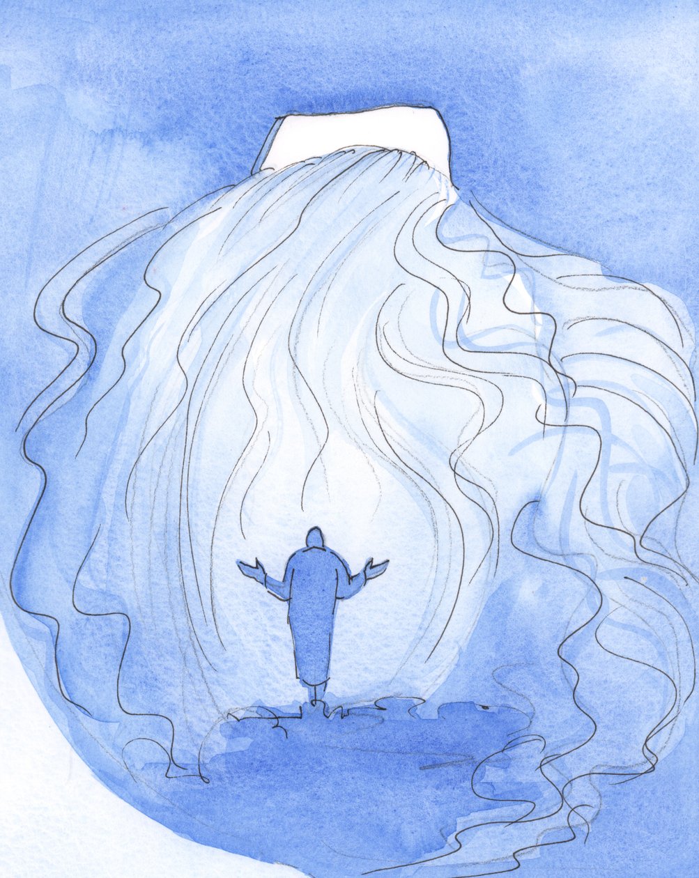 Een ziel kan Christus begroeten, in de Heilige Communie, door te zeggen: "Laat uw licht binnen, en kom binnen (met uw uitstorting van genade)" door Elizabeth Wang