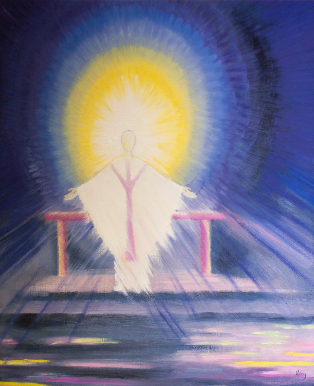 Na de Consecratie bij de Mis is Jezus Christus, ware God en ware mens, bij ons aanwezig in al Zijn Glorie door Elizabeth Wang