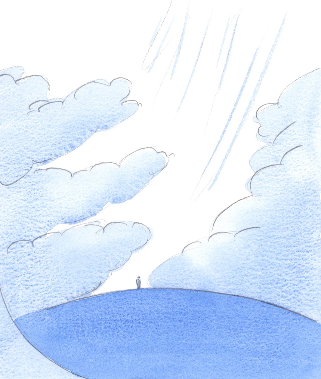 Zoals alleen een krachtige kracht de wolken boven de aarde kan wegduwen, zo maakt alleen krachtig contemplatief gebed een 