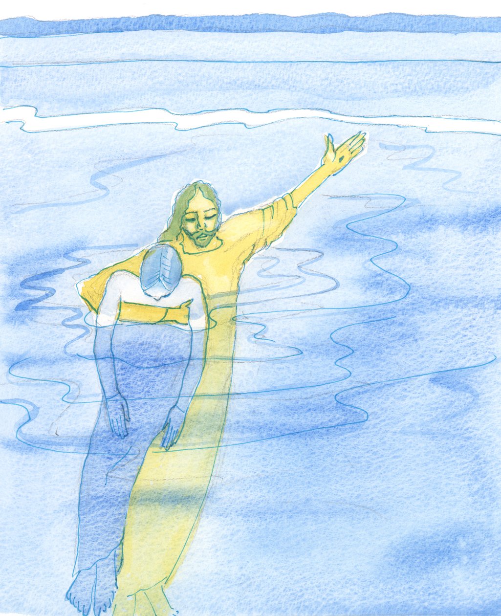Terwijl we worstelen met ernstige problemen, vastbesloten om trouw te blijven aan Christus, is Hij heel dichtbij, houdend in Zijn armen elke geliefde vriend, zoals een reddingszwemmer een uitgeputte zwemmer vasthoudt door Elizabeth Wang