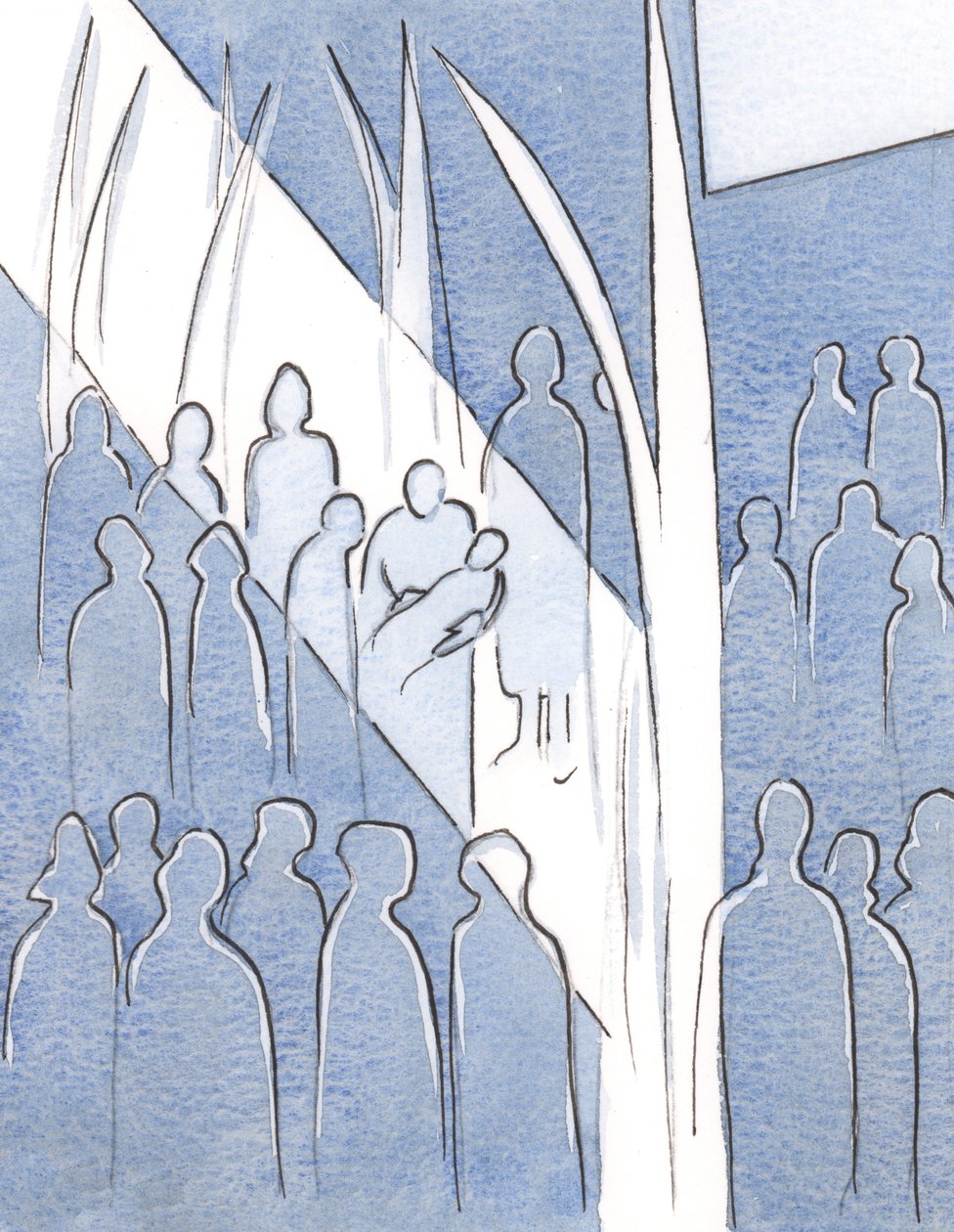 Bij de doop zag ik de pure, vurige vreugde van de beschermengel van het kind, die zich verheugde bij het zien van het Goddelijke Leven in de ziel van het kind. door Elizabeth Wang
