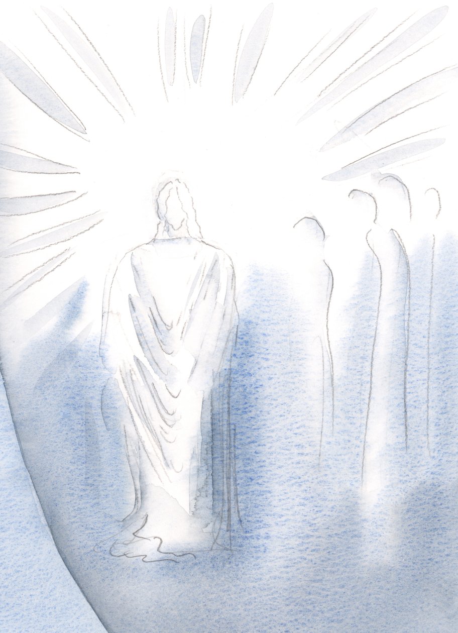 Christus is verborgen achter twee sluiers door Elizabeth Wang