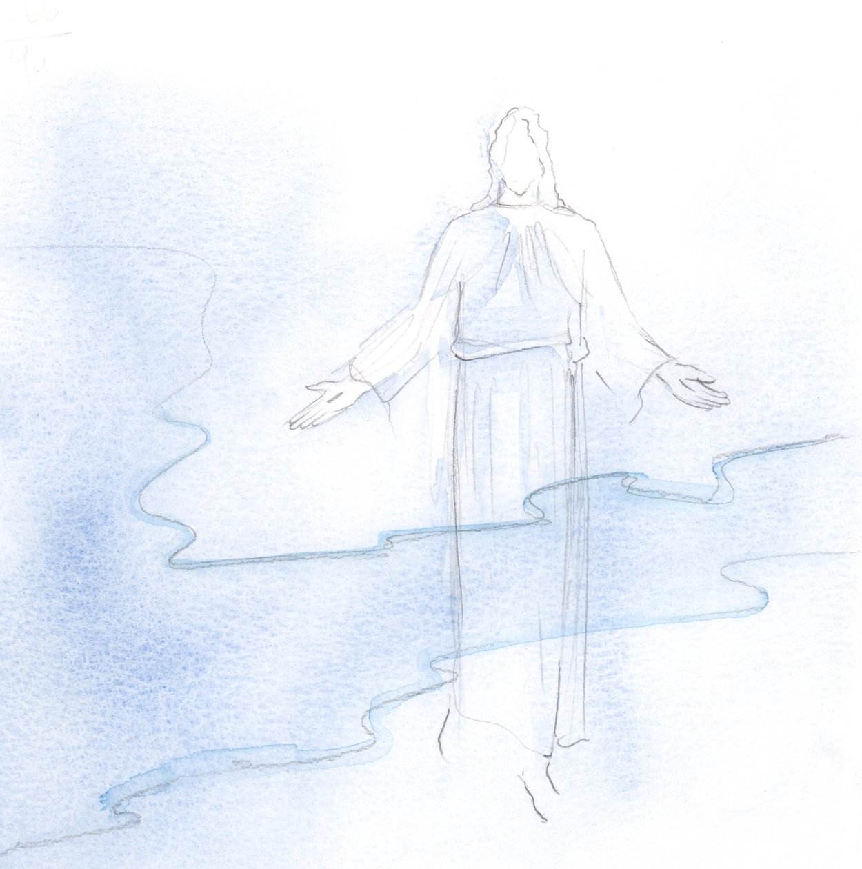 Christus is verborgen achter twee sluiers door Elizabeth Wang