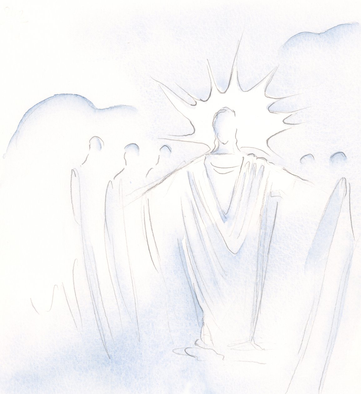 Christus, die de deur is, leidt ons heen en weer in hemelse gezelschap door Elizabeth Wang