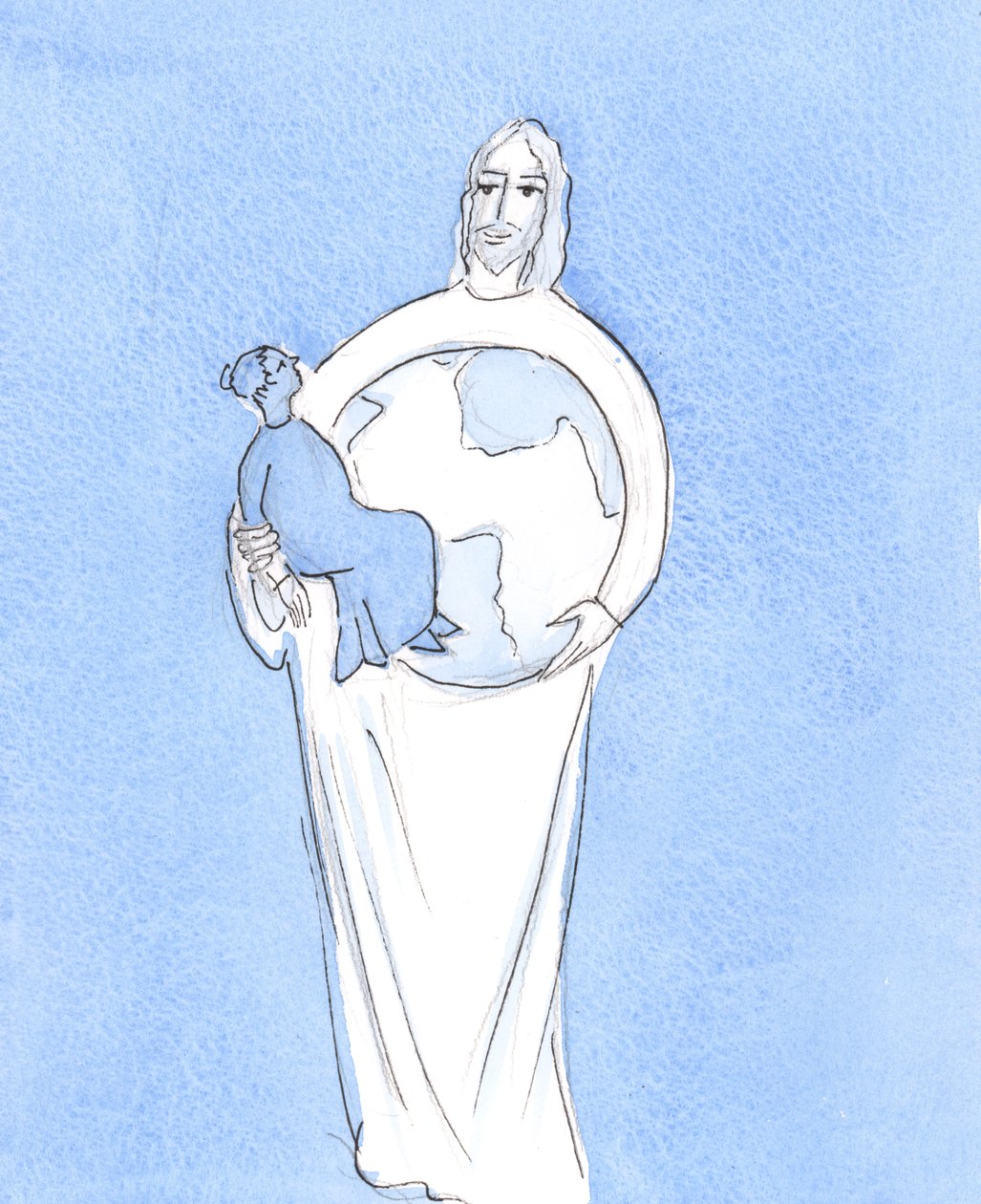 Het is Christus die - samen met de Vader en de Heilige Geest - mij in bestaan houdt, zoals Hij de hele wereld in bestaan houdt. door Elizabeth Wang