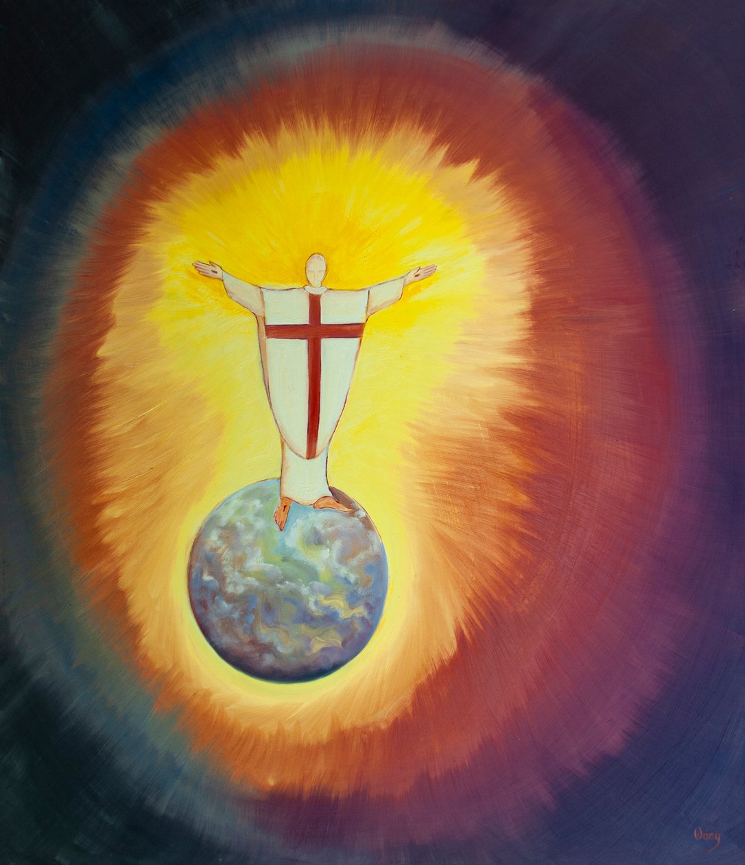 Jezus Christus is onze Hogepriester die voor ons bemiddelt bij de Vader tijdens elke Mis door Elizabeth Wang