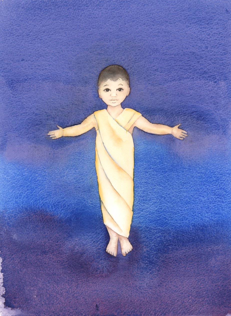 Jezus Christus is ware God, die onze menselijke natuur aannam, met de nederigheid en goedheid om onder ons te komen als een eenvoudig kind door Elizabeth Wang
