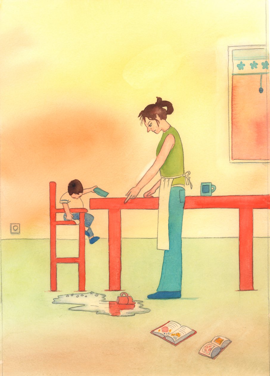 Net zoals een kind tafelmanieren en zorg voor anderen moet leren, door instructie en voorbeeld, moet een christen leren hoe te bidden en te knielen, en eerbied voor God te tonen door Elizabeth Wang