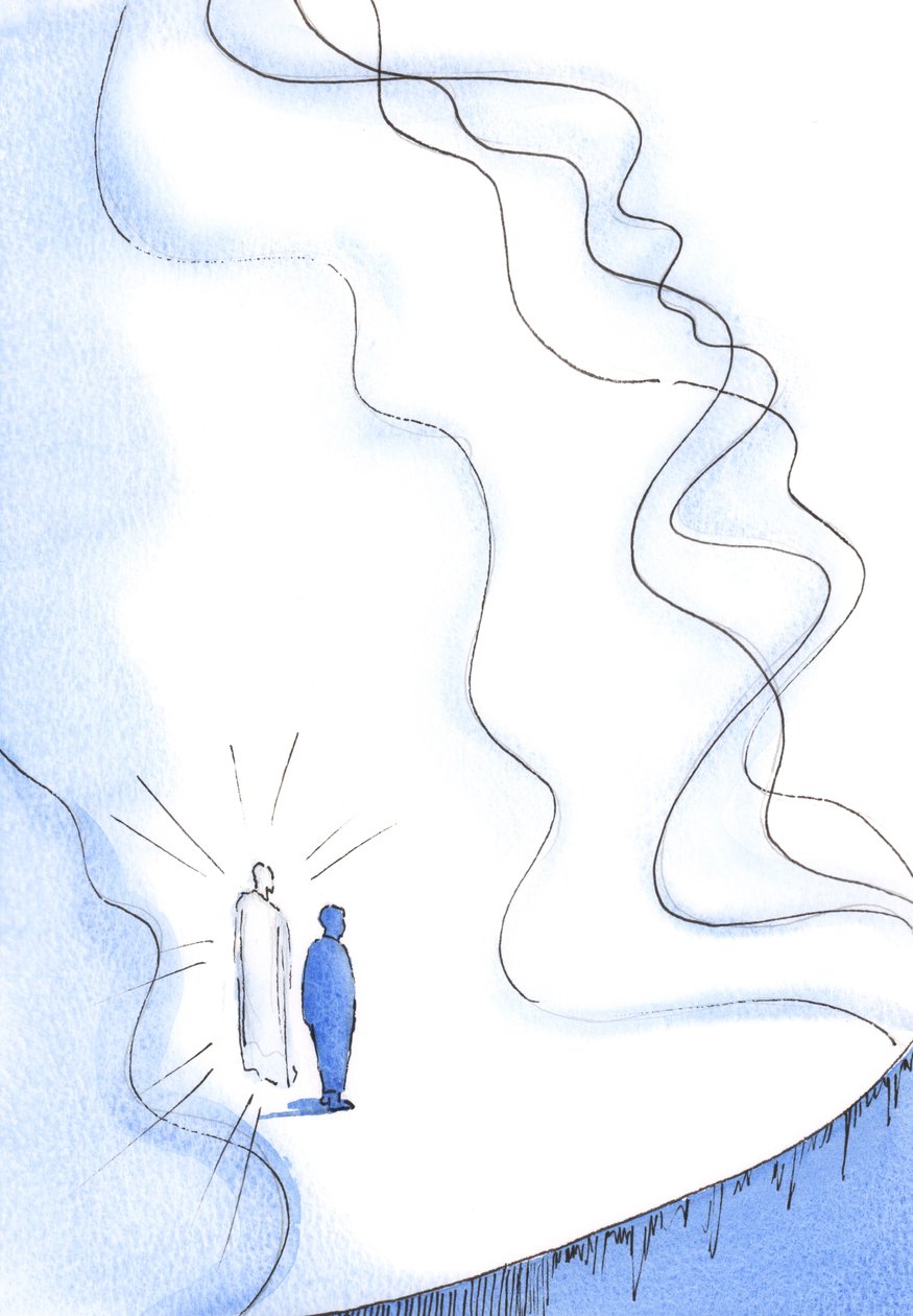 Alleen door Christus kunnen we de overweldigende zuiverheid en kracht van de Godheid onder ogen zien. door Elizabeth Wang