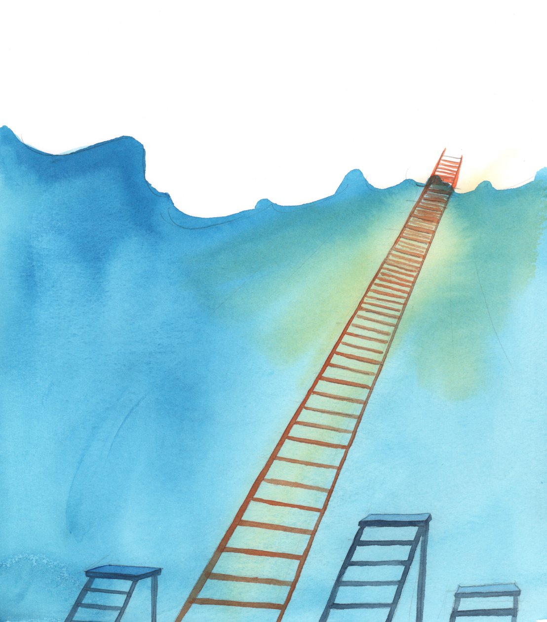 De Christelijke Weg is als een ladder naar de Hemel, 2005 (aquarel op papier) door Elizabeth Wang