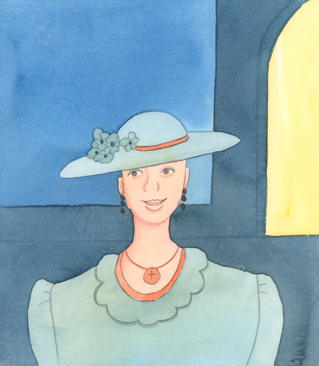 De Heer sprak tot me over een bruiloft en zei: "Geef uit wat je wilt. Het is een feest!", 2005 (aquarel op papier) door Elizabeth Wang