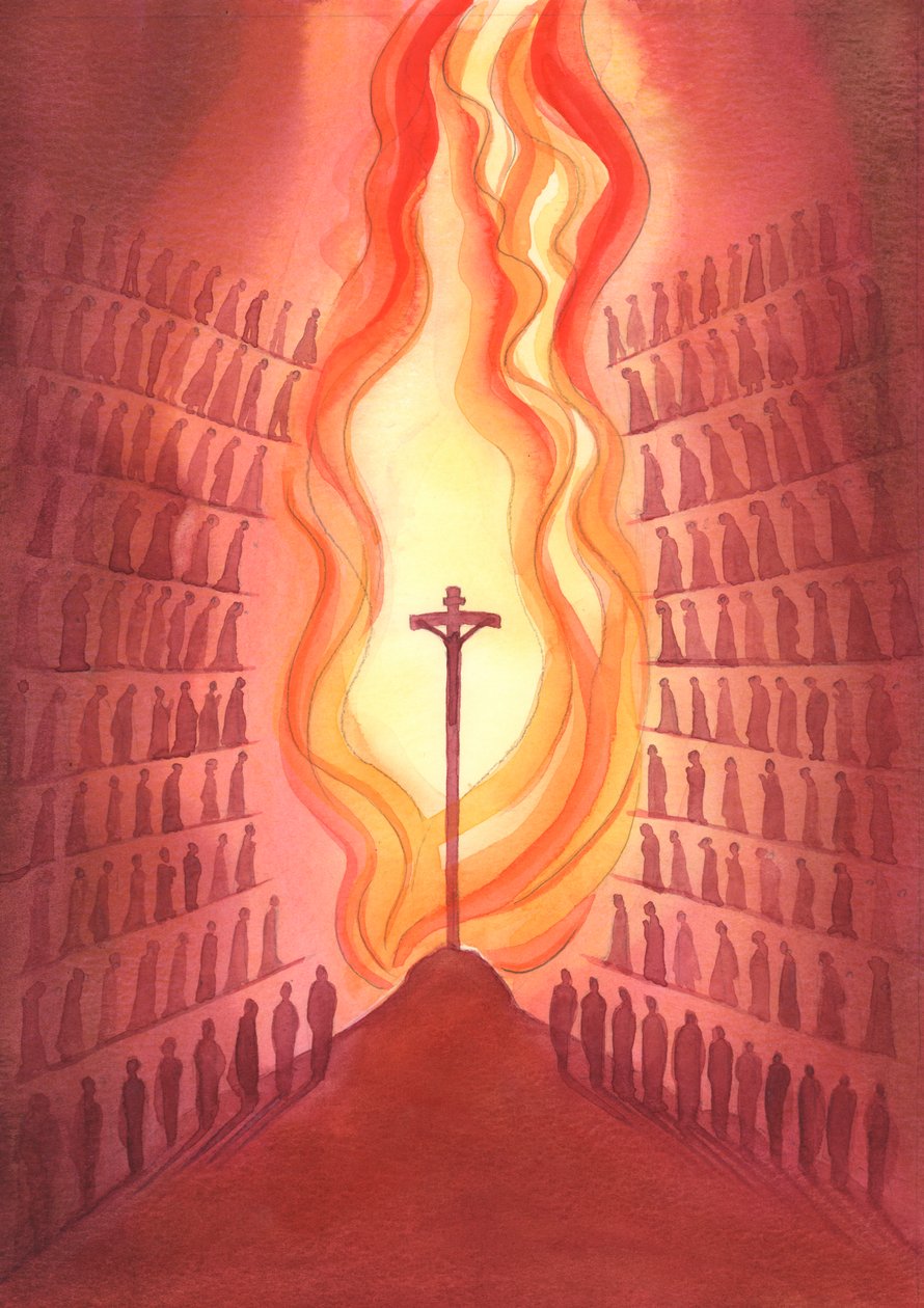 Door de Mis is elke generatie van Gods volk aanwezig bij het ene Offer van Christus zoals het op het altaar wordt vertegenwoordigd door Elizabeth Wang