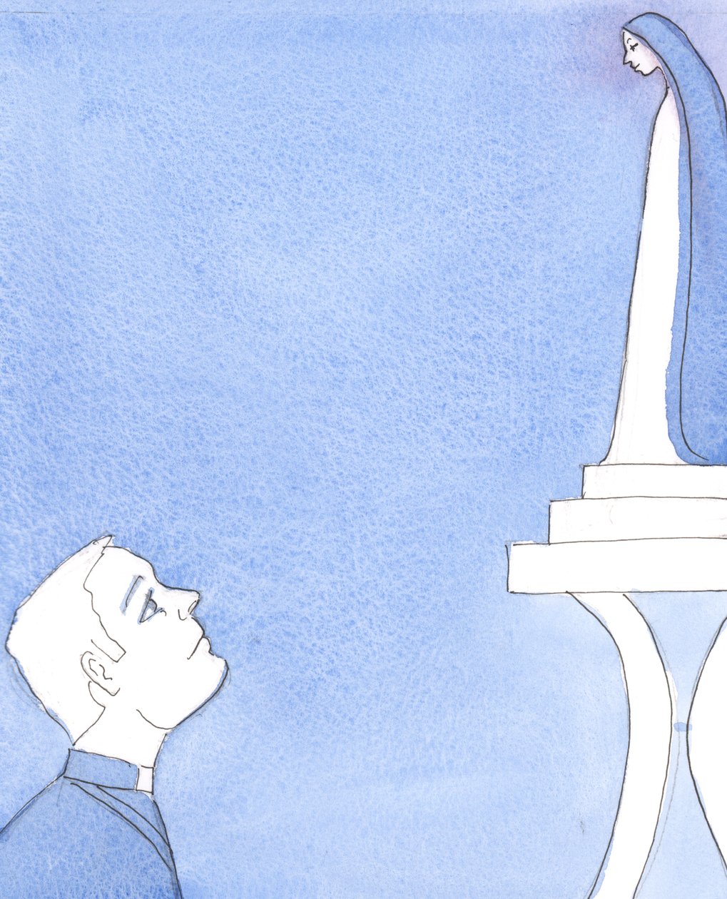 Elke priester kan zich werkelijk tot Onze Lieve Vrouw wenden voor hulp, in de overtuiging dat zij een speciale interesse heeft in zijn hoop, vreugde, angsten en verdriet door Elizabeth Wang