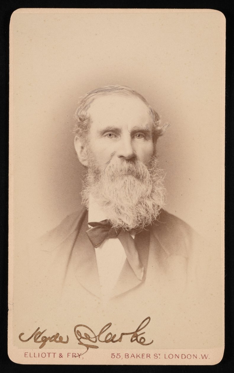 Portret van Hyde Clarke, voor 1876 door Elliott and Fry