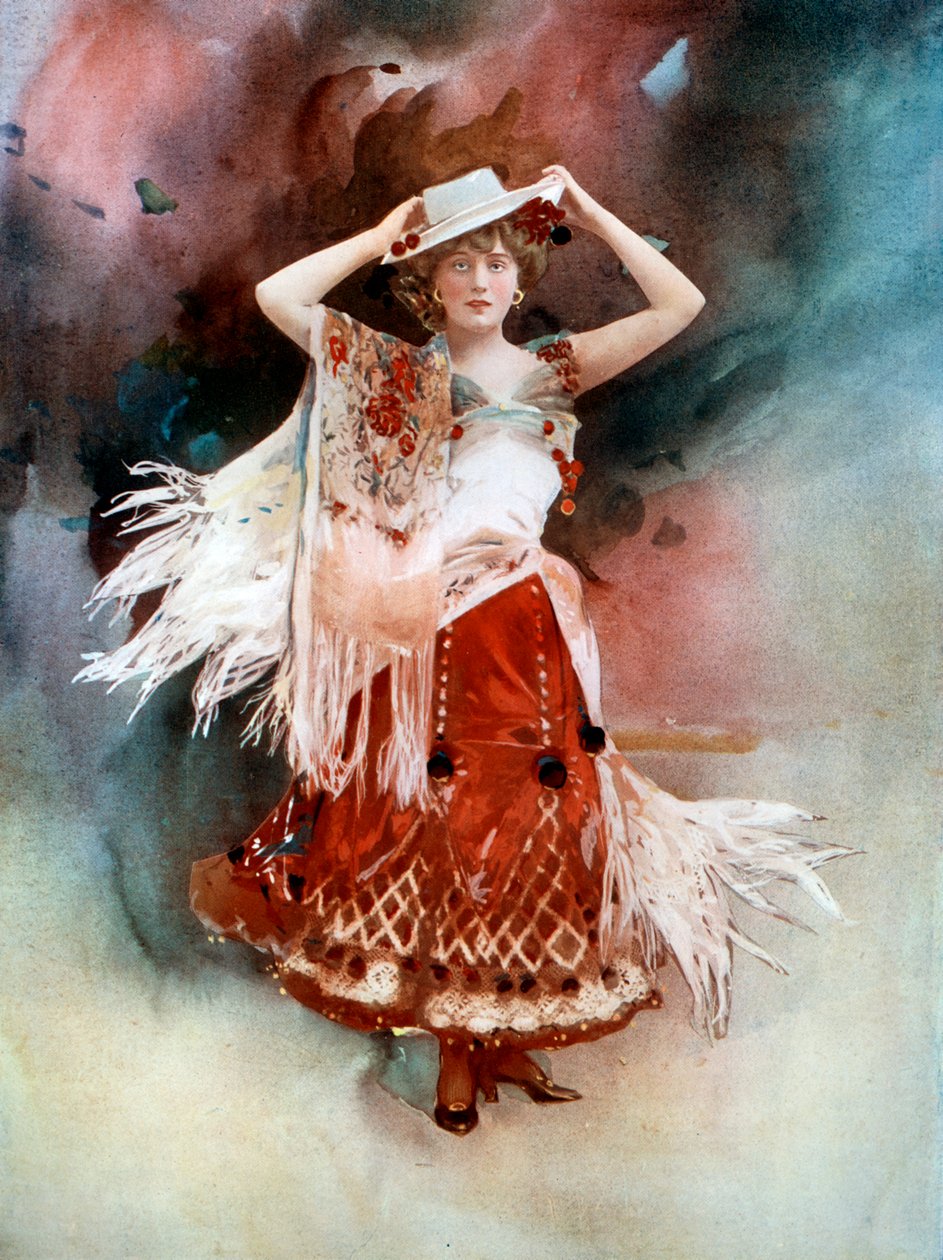 Evie Greene in Kitty Grey, ca. 1902 door Ellis and Walery