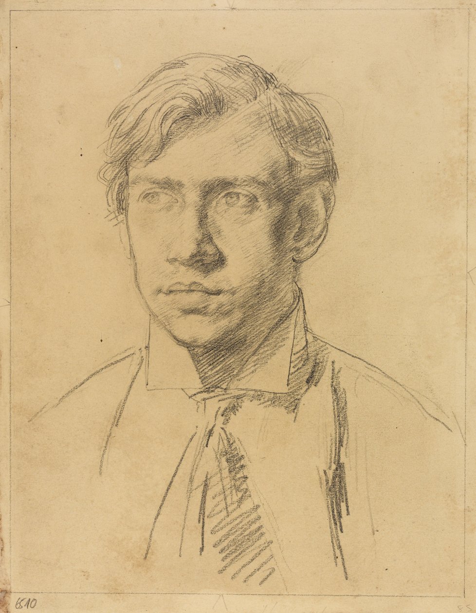 Portret van Derwent Lees, ca. 1910-11 (potlood op papier) door Elsie McNaught