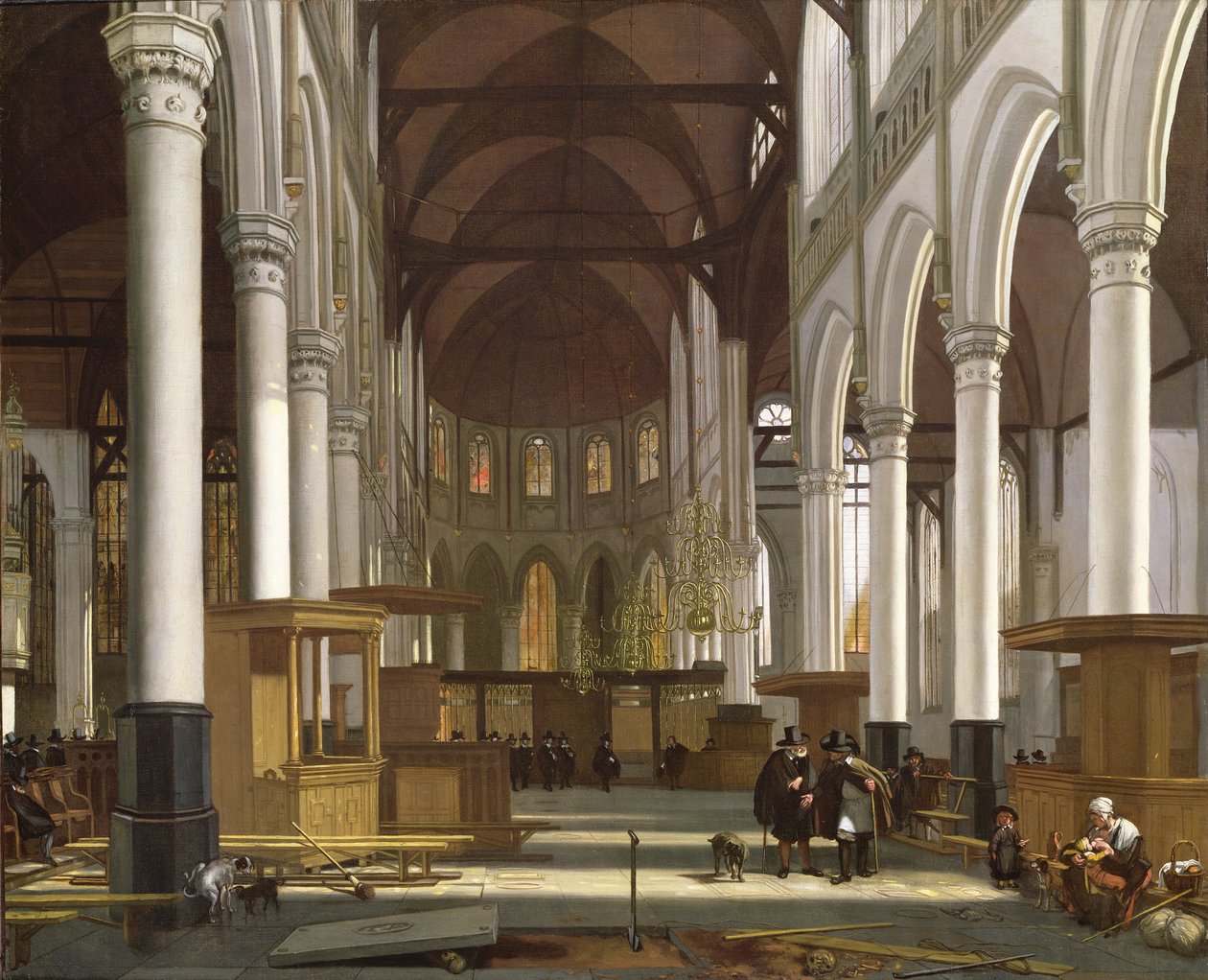 Kerkinterieur door Emanuel de Witte