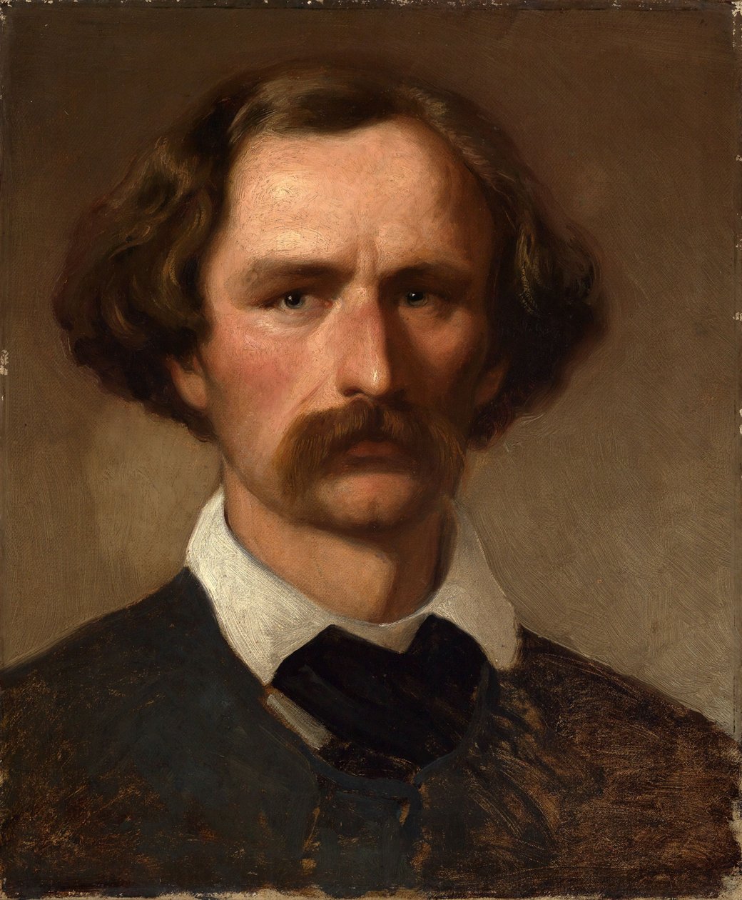 Portret van de schilder Carl Friedrich Lessing door Emanuel Gottlieb Leutze