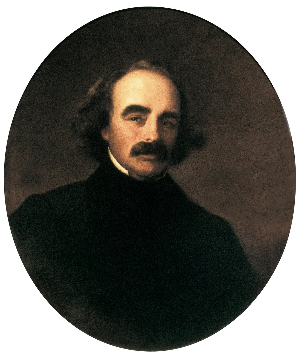 Portret van de Amerikaanse schrijver Nathaniel Hawthorne (1804-1864) door Emanuel Gottlieb Leutze
