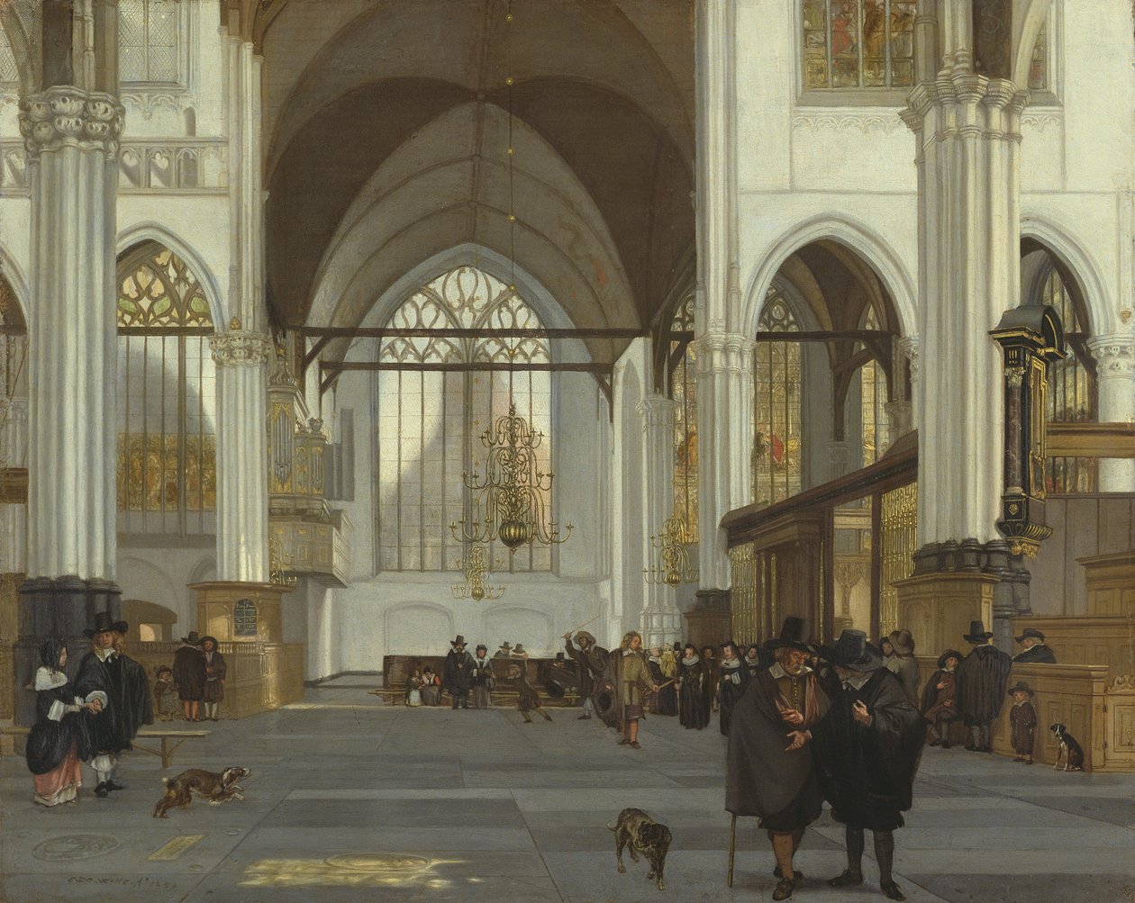 Interieur van de Oude Kerk, Amsterdam, 1659 door Emanuel de Witte