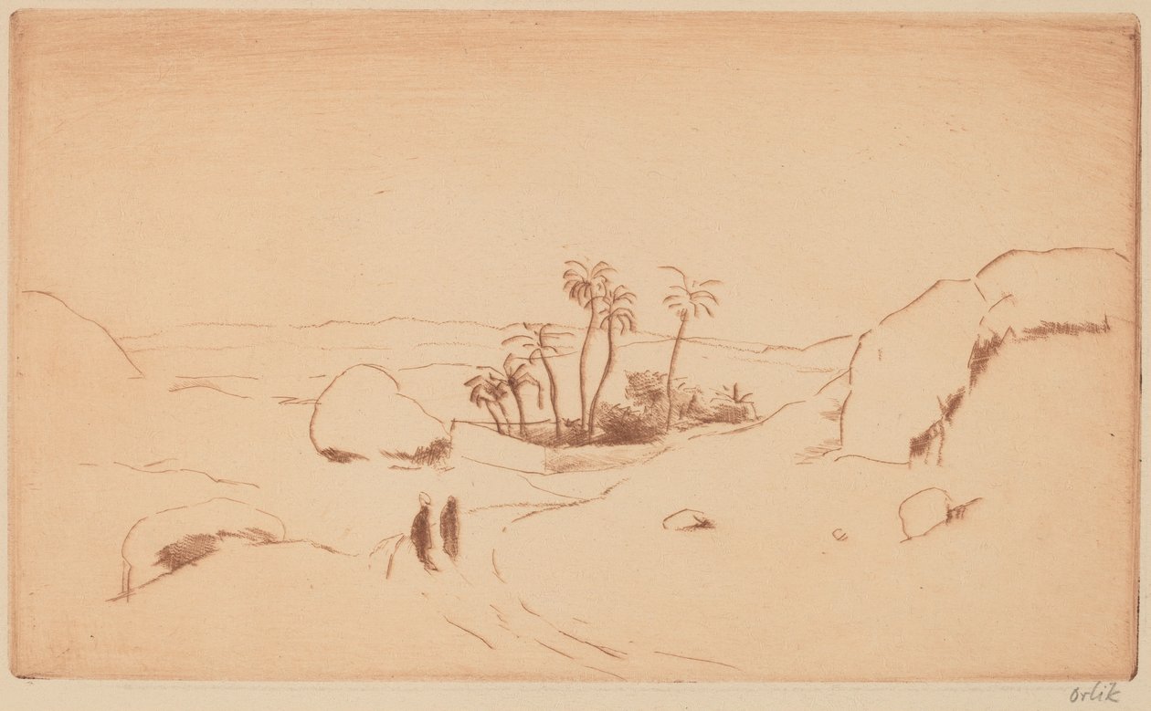 Oase in de Woestijn door Emil Orlik