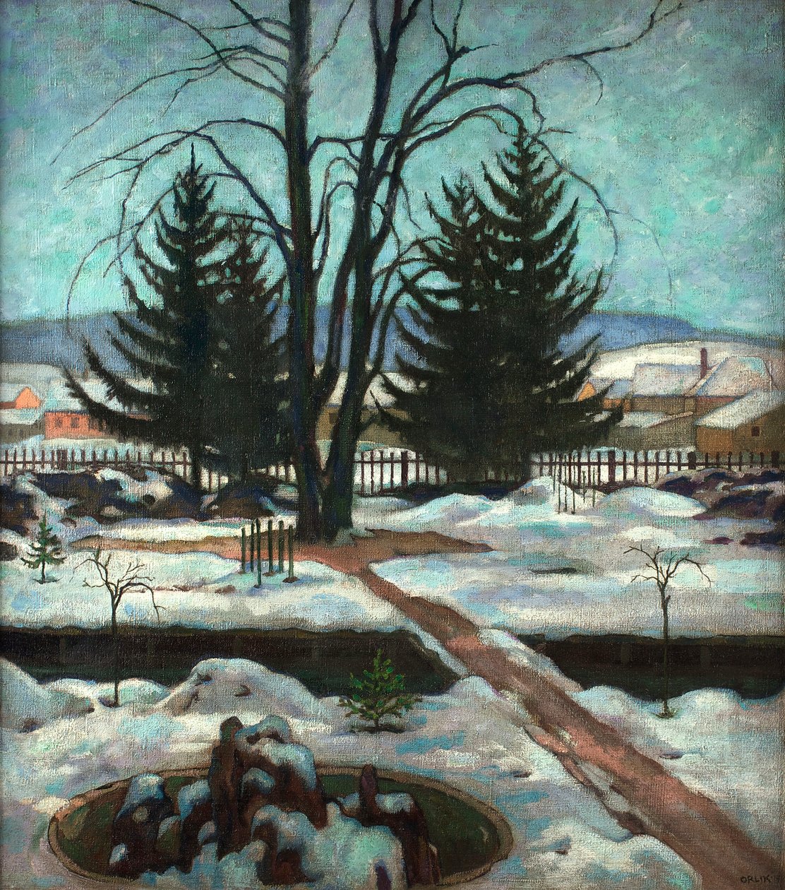 Winter door Emil Orlik