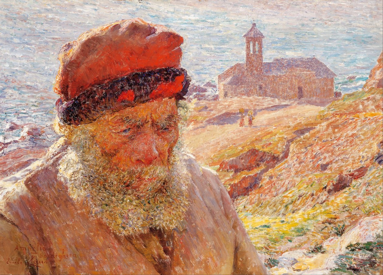 Ampelio, oude visser van Bordighera door Emile Claus