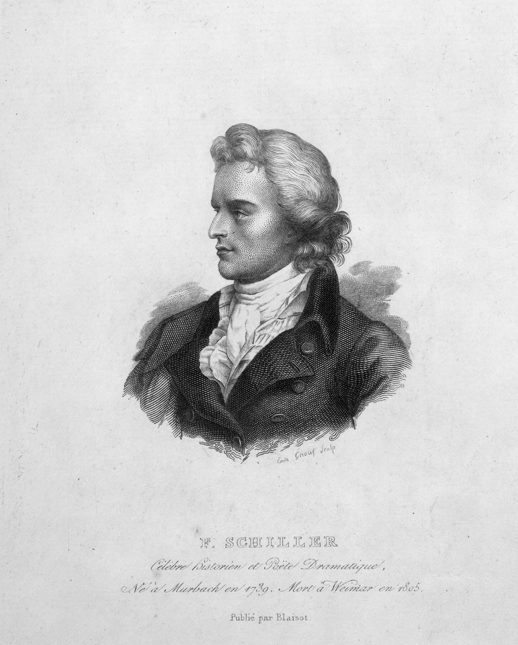 Friedrich Schiller (1759-1805) door Emile Giroux