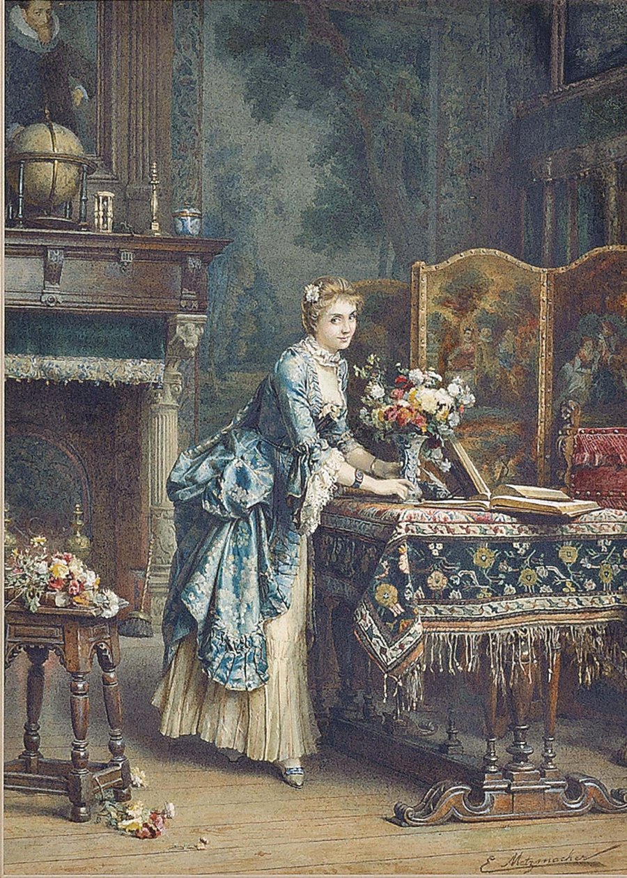 Bloemen Schikken door Emile Pierre Metzmacher