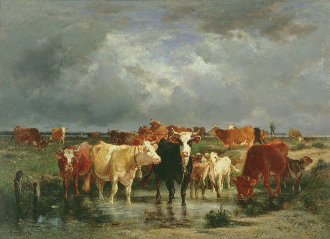 De nadering van een storm door Emile van Marcke de Lummen