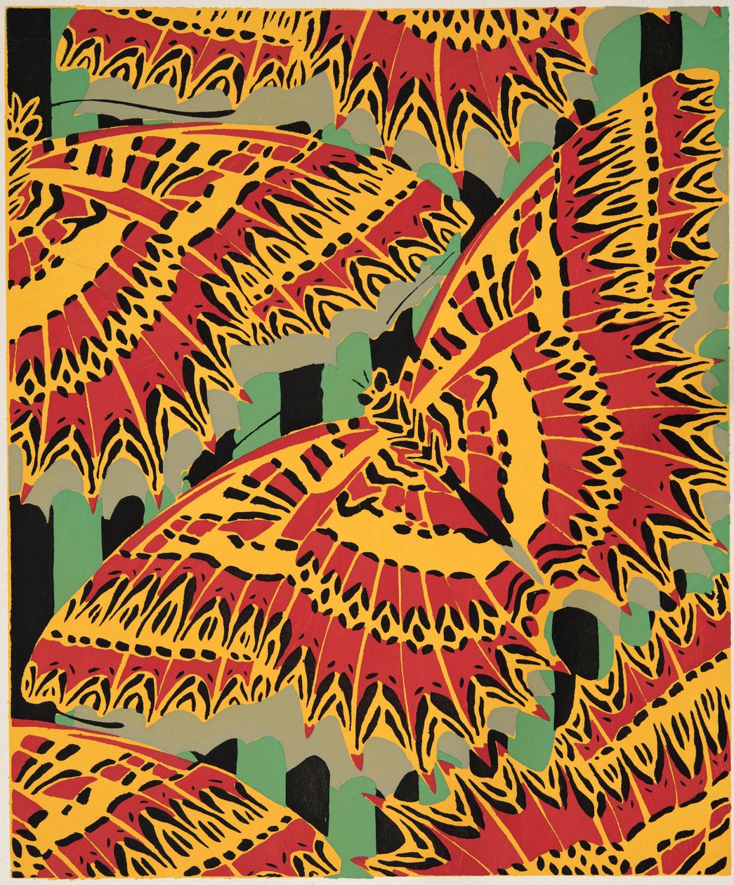 Detail van Plaat 19, uit Papillons, uitgegeven 1925 door Émile Allain Séguy