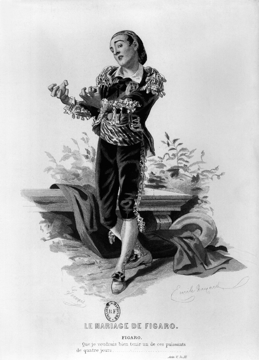 Figaro, illustratie uit Act V Scene 3 van 