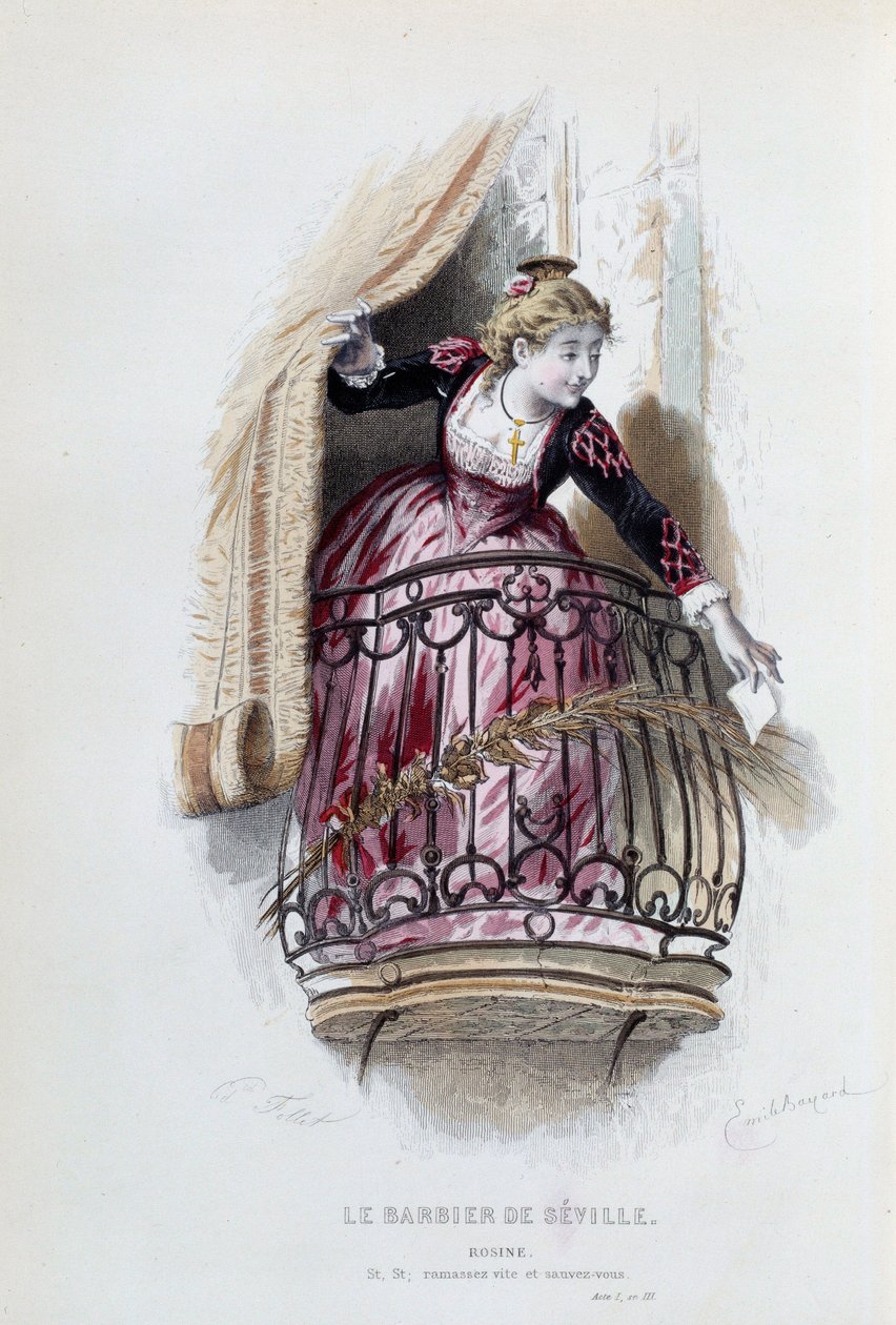 Rosine in De barbier van Sevilla door Emile Antoine Bayard