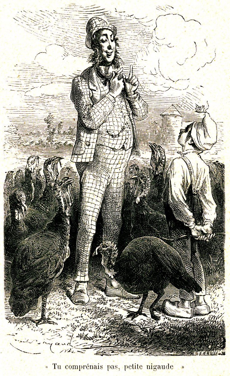 De Engelsman wil kalkoenen kopen, maar Julien begrijpt zijn accent niet door Emile Antoine Bayard