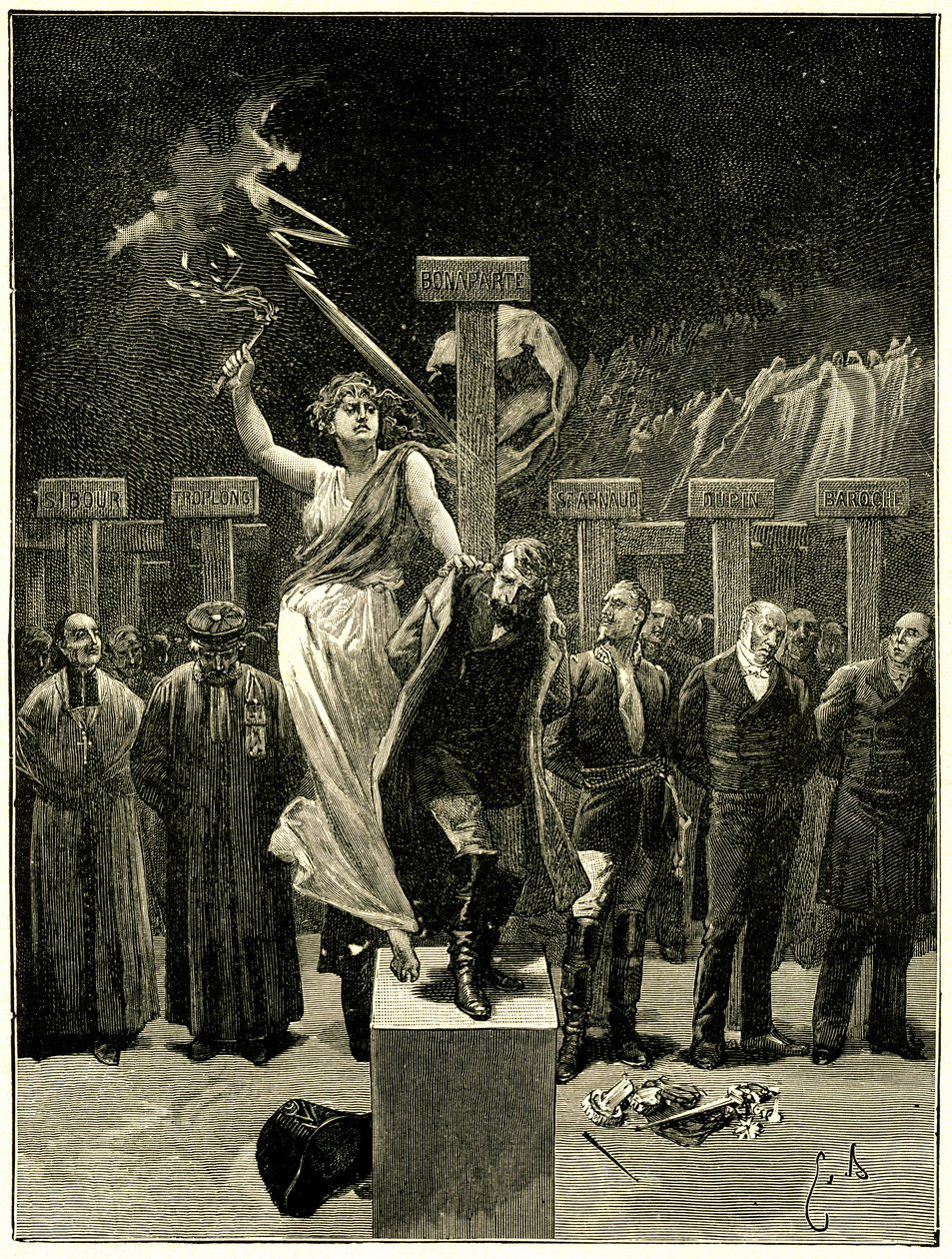 Victor Hugo, Les Chatiments, illustratie door Emile Bayard. 