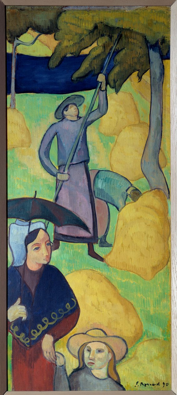 Appels plukken (schilderij door Emile Bernard) door Emile Bernard