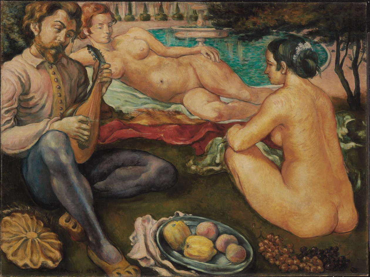Hof van liefde, 1890 door Emile Bernard